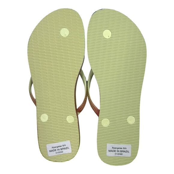 Havaianas Slim Gradient Sunset Flip Flops Lime Green - Size 9/10 (41/42) - Picture 6 of 7